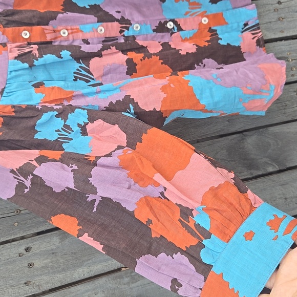 Porridge By Anthropologie Colorful Floral Button-Up Blouse - Picture 3 of 8